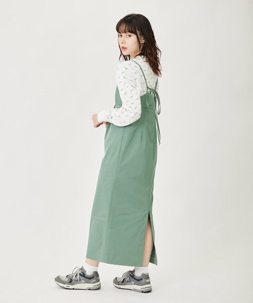 MILKFED.（ミルクフェド）の「JUMPER SKIRT（ワンピース・レディース・ブラック/グリーン/ベージュ・ONE SIZE）」の4枚目の写真