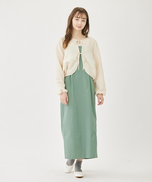 MILKFED.（ミルクフェド）の「JUMPER SKIRT（ワンピース・レディース・ブラック/グリーン/ベージュ・ONE SIZE）」の12枚目の写真