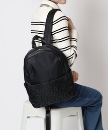 バックパック/リュック（ブラック/黒色系・花柄・ボタニカル柄