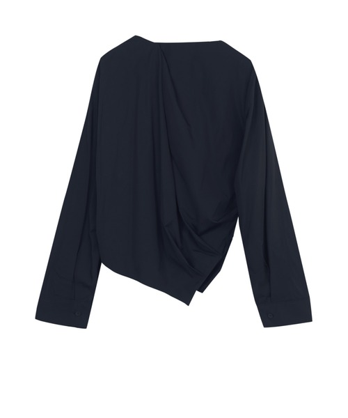 JNBY(ジェーエヌビーワイ)の「Knotted Cotton-poplin Shirt(シャツ/ブラウス・レディース・ブルー/ホワイト・38/40)」の11枚目の写真