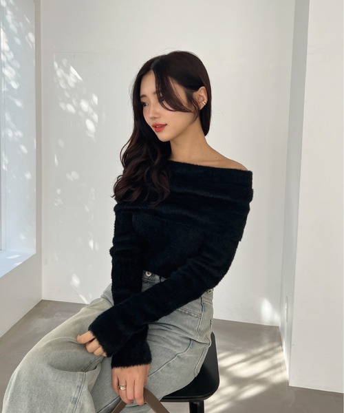 olu. オフショルダーシャギーニット Olu.（オルドット）の「オフショルダーシャギーニット（ニット