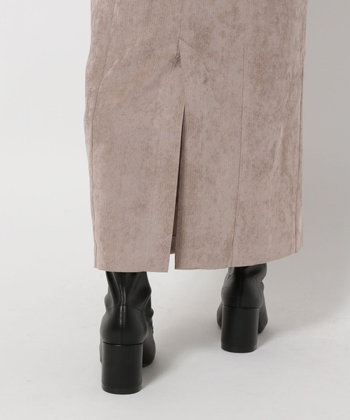 mysty woman(ミスティウーマン)の「ベルテッドハイウエストナロースカート 101950(スカート・レディース・ブラウン/ブラック/モカ・FREE)」の5枚目の写真