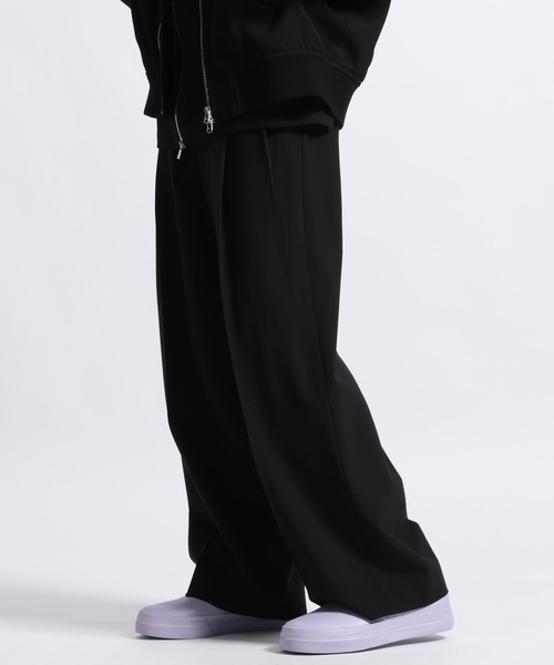STERNBERG(スタンバーグ)の「STERNBERG/2タックワイドパンツ/991835(スラックス・メンズ・ブラック/グレー・LARGE/SMALL/MEDIUM)」の4枚目の写真