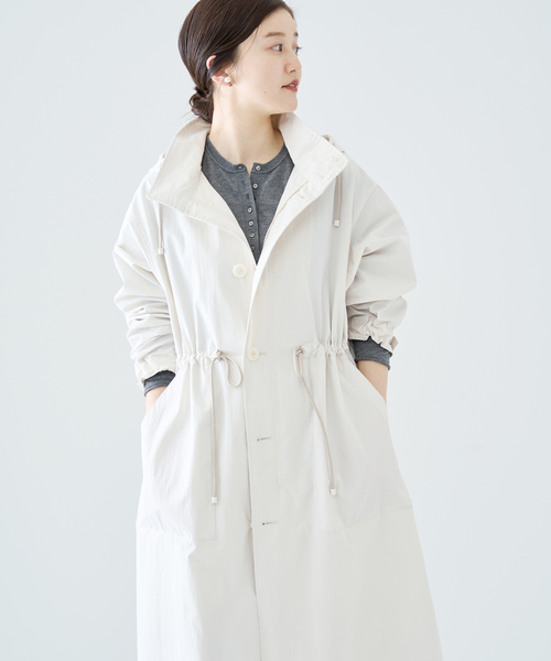 IENA（イエナ）の「コットンナイロンタッサーオーバーコート