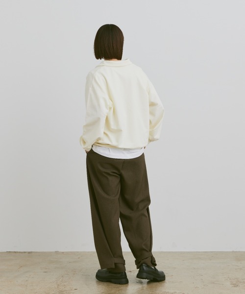 flaner（フラネ）の「Loose skipper sweat / ルーズスキッパースウェット（スウェット・レディース・チャコールグレー/アイボリー/ネイビー・LARGE/MEDIUM）」の16枚目の写真