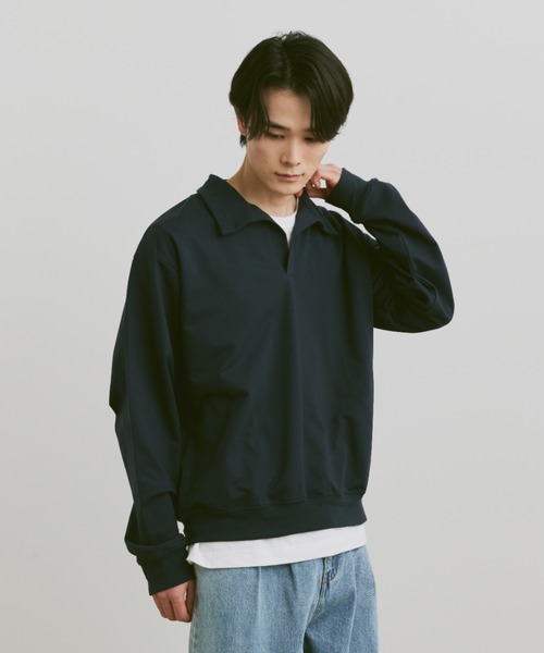 flaner（フラネ）の「Loose skipper sweat / ルーズスキッパースウェット（スウェット・レディース・チャコールグレー/アイボリー/ネイビー・LARGE/MEDIUM）」の19枚目の写真