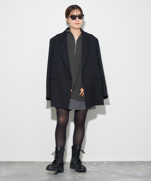 セール】リョウアゼハーフジッププルオーバー（ニット/セーター