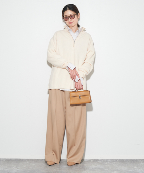 セール】リョウアゼハーフジッププルオーバー（ニット/セーター