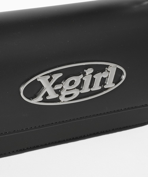 X-girl（エックスガール）の「OVAL LOGO FAUX LEATHER SHOULDER BAG（ショルダーバッグ・レディース・ブラック/オレンジ・ONE SIZE）」の6枚目の写真