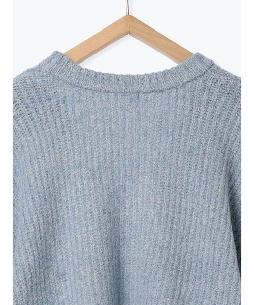 Samansa Mos2（サマンサ モスモス）の「ラメニットリボンカーディガン（カーディガン/ボレロ・レディース・ブルー/キナリ/モカ・F）」の18枚目の写真