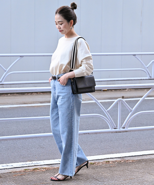 B.C STOCK(ベーセーストック)の「《追加2》ラインテープショルダー(ショルダーバッグ・レディース・ブラック/キャメル・FREE)」の4枚目の写真