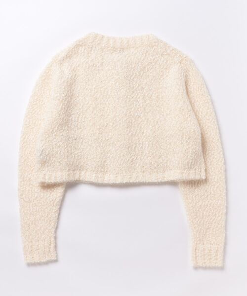 flower(フラワー)の「バブルニットカーディガン(ニット/セーター・レディース・ホワイト/ピンク・FREE)」の3枚目の写真