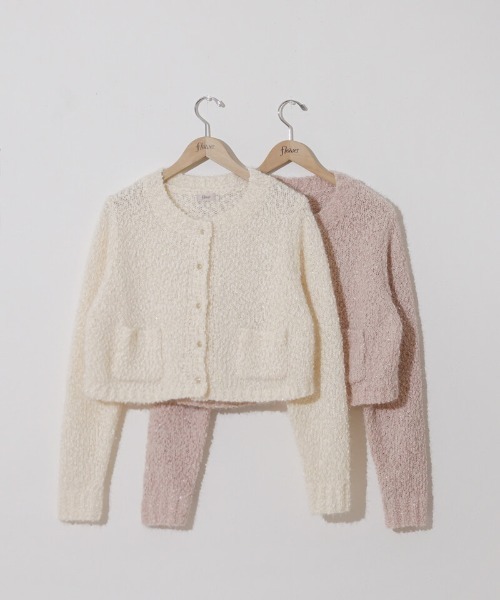 flower(フラワー)の「バブルニットカーディガン(ニット/セーター・レディース・ホワイト/ピンク・FREE)」の17枚目の写真