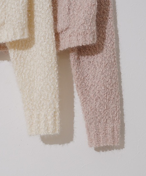 flower(フラワー)の「バブルニットカーディガン(ニット/セーター・レディース・ホワイト/ピンク・FREE)」の15枚目の写真