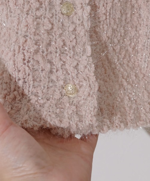 flower(フラワー)の「バブルニットカーディガン(ニット/セーター・レディース・ホワイト/ピンク・FREE)」の8枚目の写真