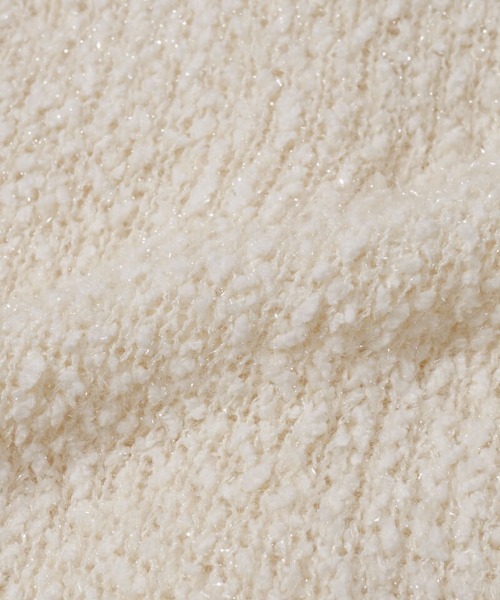 flower(フラワー)の「バブルニットカーディガン(ニット/セーター・レディース・ホワイト/ピンク・FREE)」の5枚目の写真