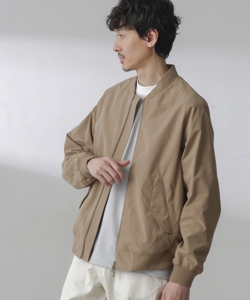 NANO universe（ナノユニバース）の「コットンライクウェザーMA-1（MA-1・メンズ・ブラック/カーキ/ベージュ・L/S/M）」の4枚目の写真