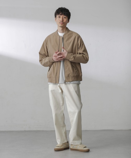 NANO universe（ナノユニバース）の「コットンライクウェザーMA-1（MA-1・メンズ・ブラック/カーキ/ベージュ・L/S/M）」の5枚目の写真