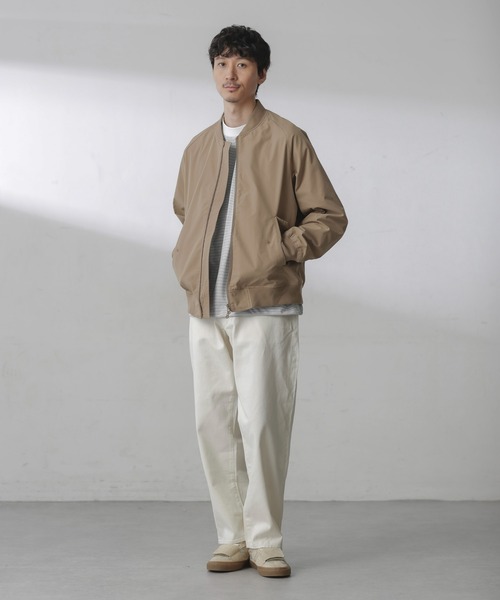 NANO universe（ナノユニバース）の「コットンライクウェザーMA-1（MA-1・メンズ・ブラック/カーキ/ベージュ・L/S/M）」の6枚目の写真