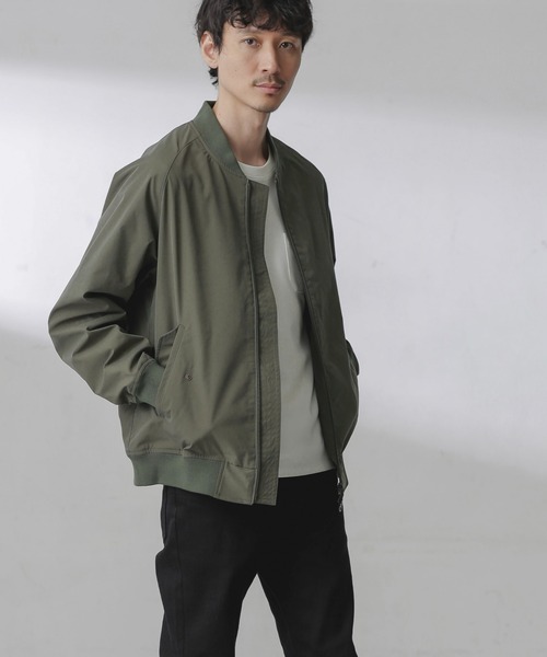 NANO universe（ナノユニバース）の「コットンライクウェザーMA-1（MA-1・メンズ・ブラック/カーキ/ベージュ・L/S/M）」の7枚目の写真