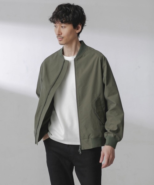 NANO universe（ナノユニバース）の「コットンライクウェザーMA-1（MA-1・メンズ・ブラック/カーキ/ベージュ・L/S/M）」の10枚目の写真