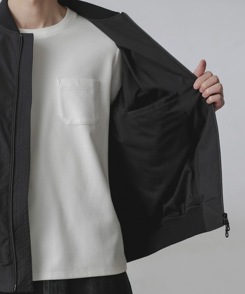 NANO universe（ナノユニバース）の「コットンライクウェザーMA-1（MA-1・メンズ・ブラック/カーキ/ベージュ・L/S/M）」の15枚目の写真