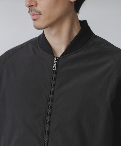 NANO universe（ナノユニバース）の「コットンライクウェザーMA-1（MA-1・メンズ・ブラック/カーキ/ベージュ・L/S/M）」の16枚目の写真