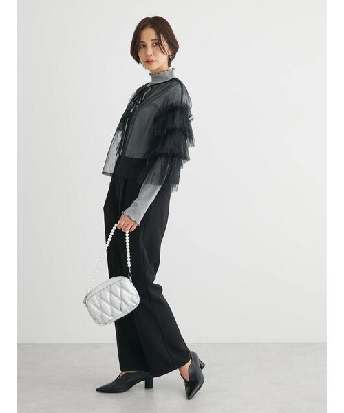 ELENCARE DUE（エレンカーレデュエ）の「・ELENCARE　DUE　2wayチュールブラウス（シャツ/ブラウス・レディース・ブラック/アイボリー/ライトグレー/ベージュ・FREE）」の16枚目の写真