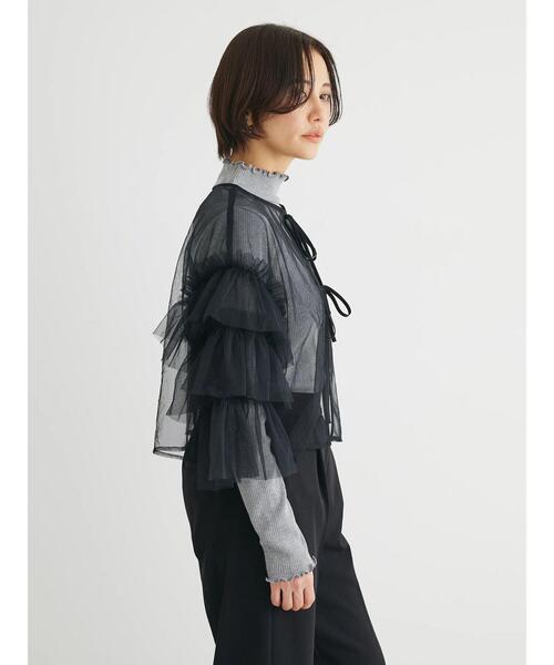 ELENCARE DUE（エレンカーレデュエ）の「・ELENCARE　DUE　2wayチュールブラウス（シャツ/ブラウス・レディース・ブラック/アイボリー/ライトグレー/ベージュ・FREE）」の17枚目の写真