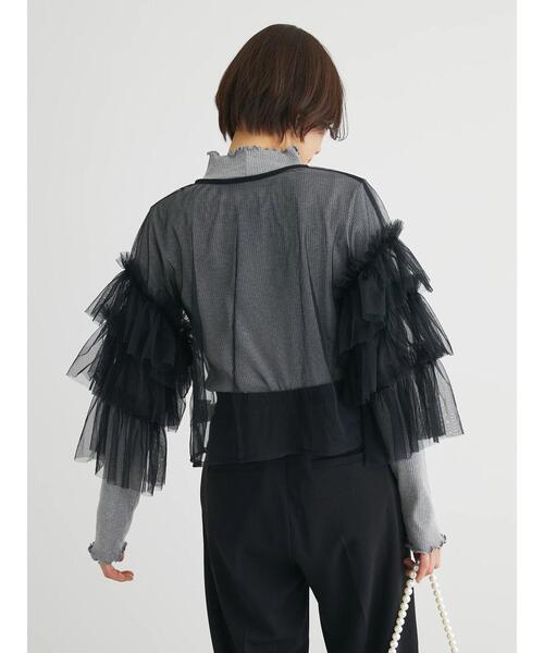 ELENCARE DUE（エレンカーレデュエ）の「・ELENCARE　DUE　2wayチュールブラウス（シャツ/ブラウス・レディース・ブラック/アイボリー/ライトグレー/ベージュ・FREE）」の21枚目の写真