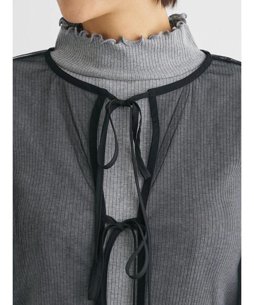 ELENCARE DUE（エレンカーレデュエ）の「・ELENCARE　DUE　2wayチュールブラウス（シャツ/ブラウス・レディース・ブラック/アイボリー/ライトグレー/ベージュ・FREE）」の19枚目の写真