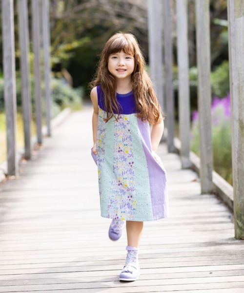 【セール】フラワーガーデン柄リバーシブルワンピース（ワンピース）｜zuppa di zucca（ズッパ デ ズッカ）