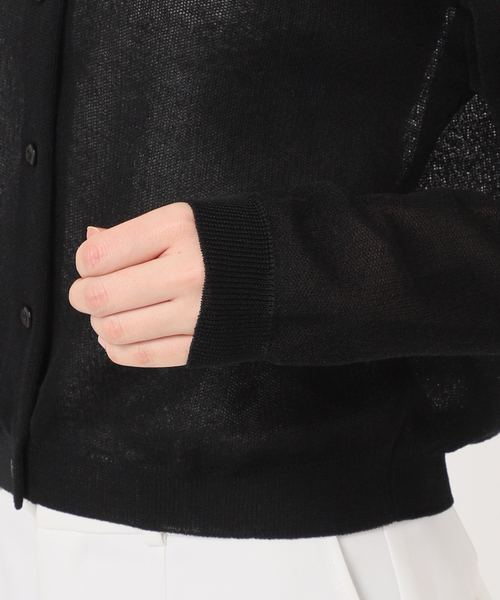 Noble（ノーブル）の「スポンジシアーニットカーディガン（カーディガン/ボレロ・レディース・ブラック/ホワイト/グリーン・FREE）」の19枚目の写真