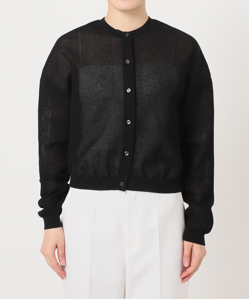 Noble（ノーブル）の「スポンジシアーニットカーディガン（カーディガン/ボレロ・レディース・ブラック/ホワイト/グリーン・FREE）」の21枚目の写真