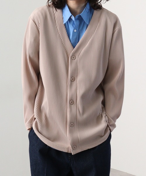 EVOLUTION(エボリューション)の「Pleated mode cardigan / プリーツカーディガン unisex(カーディガン/ボレロ・メンズ・ベージュ/ブラウン/ブラック/アイボリー・XL/M/L)」の5枚目の写真