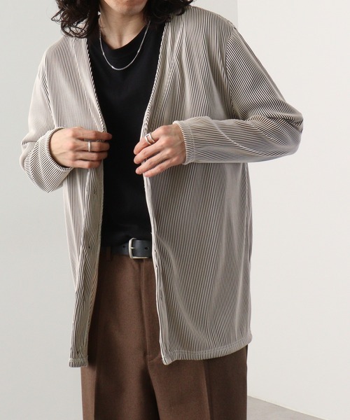 EVOLUTION(エボリューション)の「Pleated mode cardigan / プリーツカーディガン unisex(カーディガン/ボレロ・メンズ・ベージュ/ブラウン/ブラック/アイボリー・XL/M/L)」の10枚目の写真