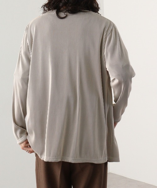 EVOLUTION(エボリューション)の「Pleated mode cardigan / プリーツカーディガン unisex(カーディガン/ボレロ・メンズ・ベージュ/ブラウン/ブラック/アイボリー・XL/M/L)」の12枚目の写真