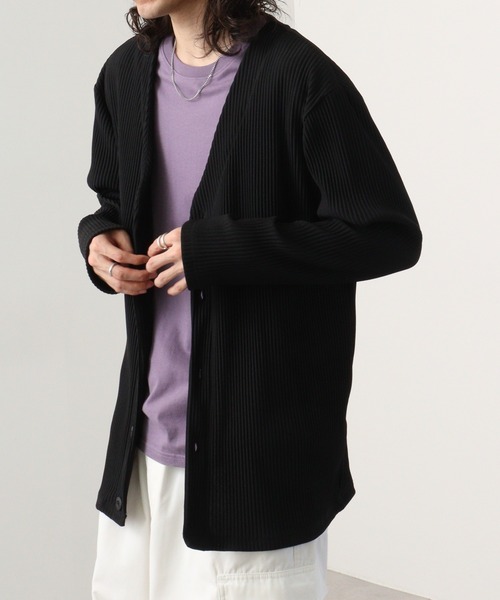 EVOLUTION(エボリューション)の「Pleated mode cardigan / プリーツカーディガン unisex(カーディガン/ボレロ・メンズ・ベージュ/ブラウン/ブラック/アイボリー・XL/M/L)」の16枚目の写真