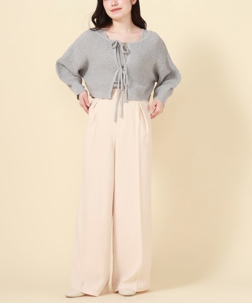 archives（アルシーヴ）の「2WAYリボンTTヤーンニットアンサンブル（アンサンブル・レディース・オレンジ/グリーン/ブルーグレー/アイボリー・MEDIUM）」の14枚目の写真