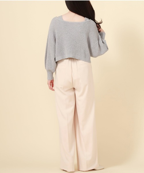 archives（アルシーヴ）の「2WAYリボンTTヤーンニットアンサンブル（アンサンブル・レディース・オレンジ/グリーン/ブルーグレー/アイボリー・MEDIUM）」の16枚目の写真