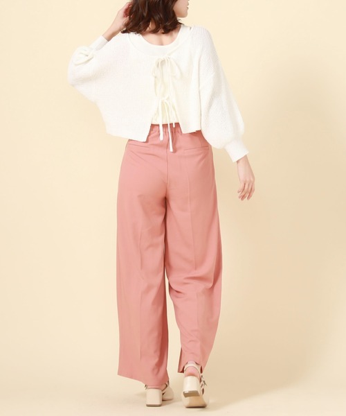 archives（アルシーヴ）の「2WAYリボンTTヤーンニットアンサンブル（アンサンブル・レディース・オレンジ/グリーン/ブルーグレー/アイボリー・MEDIUM）」の10枚目の写真