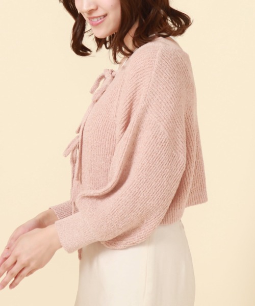 archives（アルシーヴ）の「2WAYリボンTTヤーンニットアンサンブル（アンサンブル・レディース・オレンジ/グリーン/ブルーグレー/アイボリー・MEDIUM）」の19枚目の写真