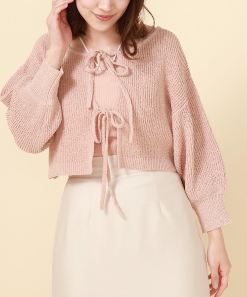 archives（アルシーヴ）の「2WAYリボンTTヤーンニットアンサンブル（アンサンブル・レディース・オレンジ/グリーン/ブルーグレー/アイボリー・MEDIUM）」の21枚目の写真