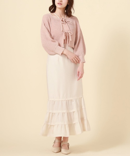 archives（アルシーヴ）の「2WAYリボンTTヤーンニットアンサンブル（アンサンブル・レディース・オレンジ/グリーン/ブルーグレー/アイボリー・MEDIUM）」の22枚目の写真