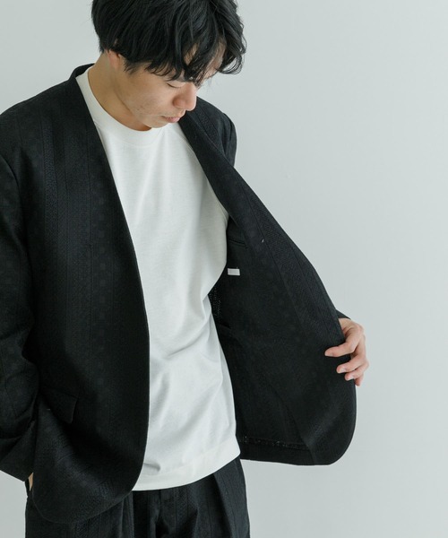 SEEALL（シーオール）の「SEEALL　CLASSIC NO COLLAR JACKET（その他アウター・メンズ・ブラック・4）」の4枚目の写真