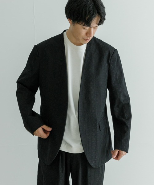 SEEALL（シーオール）の「SEEALL　CLASSIC NO COLLAR JACKET（その他アウター・メンズ・ブラック・4）」の5枚目の写真