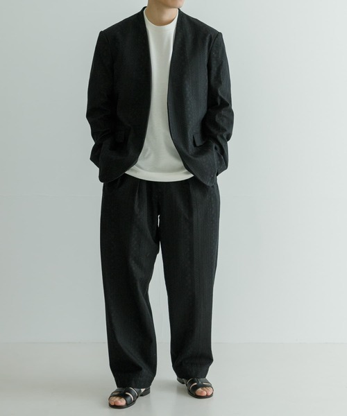 SEEALL（シーオール）の「SEEALL　CLASSIC NO COLLAR JACKET（その他アウター・メンズ・ブラック・4）」の6枚目の写真