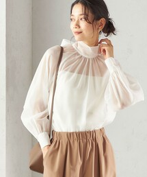 SHIPS | 〈手洗い可能〉オーガンジー リボン ブラウス(シャツ/ブラウス)