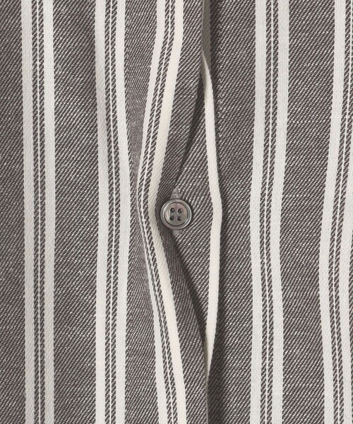 SHIPS any（シップス エニィ）の「SHIPS any:〈洗濯機可能〉リネン ミックス ストライプ シャツ ワンピース（シャツワンピース・レディース・オフホワイト/グレー/ベージュ・ONE SIZE）」の16枚目の写真