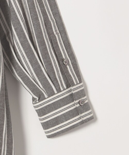 SHIPS any（シップス エニィ）の「SHIPS any:〈洗濯機可能〉リネン ミックス ストライプ シャツ ワンピース（シャツワンピース・レディース・オフホワイト/グレー/ベージュ・ONE SIZE）」の14枚目の写真